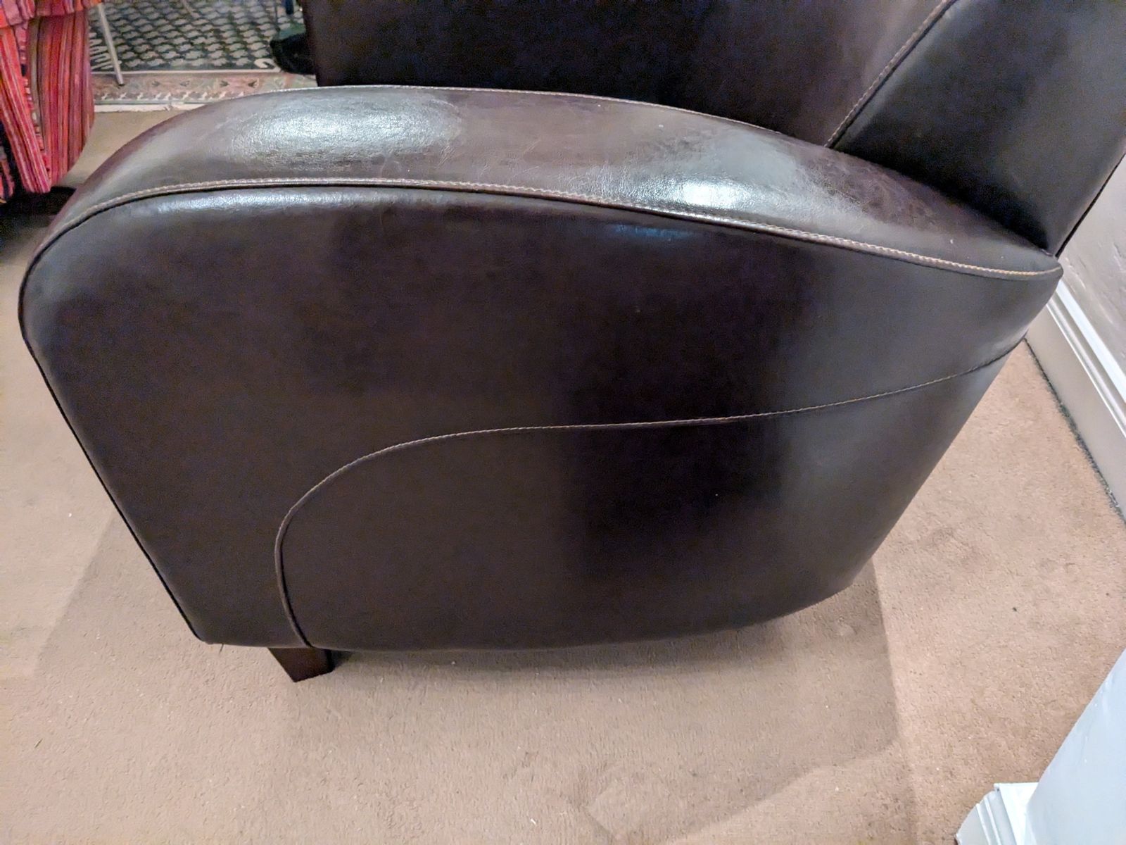 Art Deco Leather Armchair / Club Chair photo Furniture