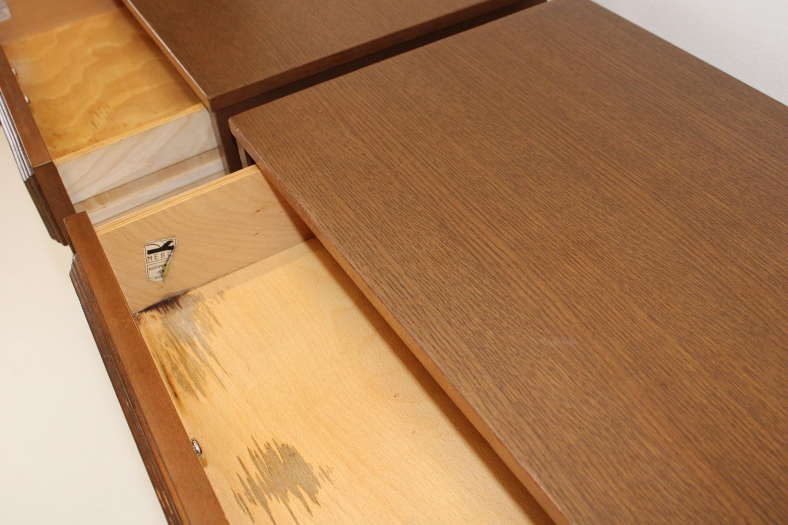 Pair Of Vintage Nightstands Meblo / Bedside Tables 70's / Nightstands Storage / Night Tables / Storage Tables photo vinterior