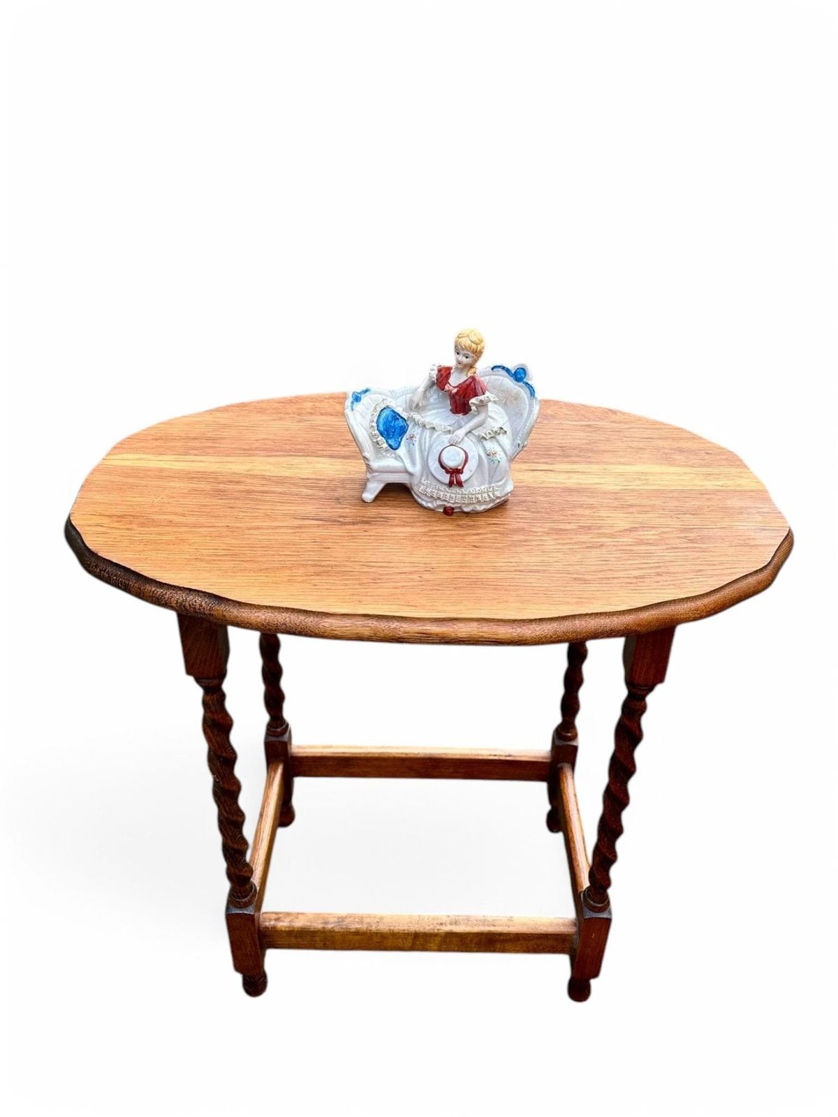 Antique Edwardian Occasional Table / Barley Twist Legs / Wooden Side Table / English C1900 photo buy