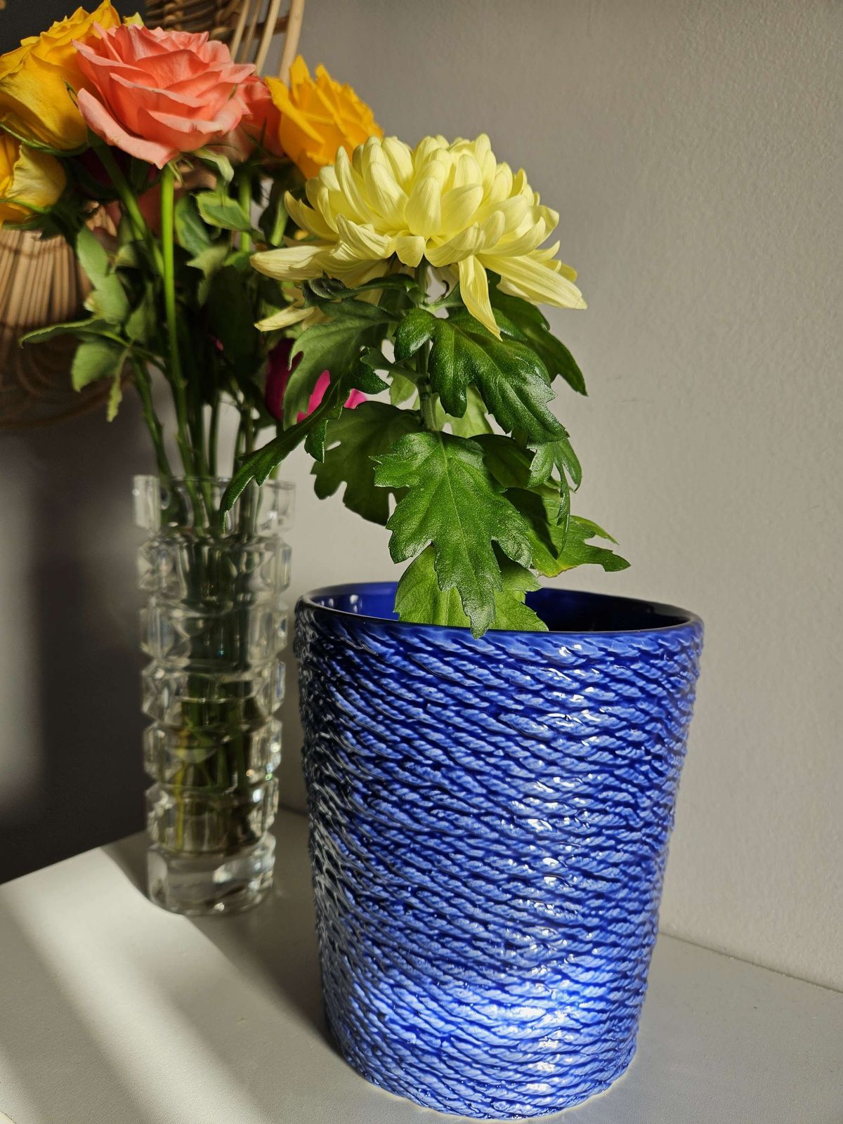 Cobalt Blue Rope Style Plant Pot By Destinos Sa Made In Portugal photo Home Decor
