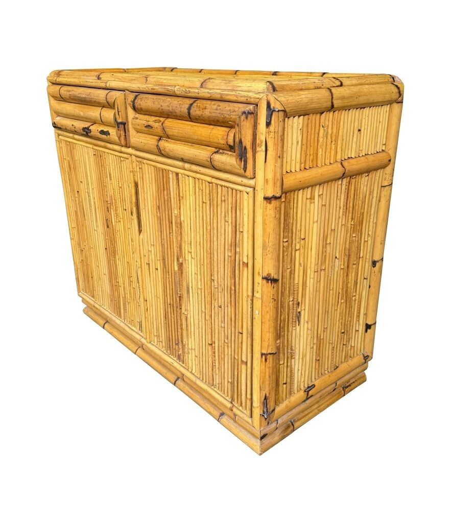 photo furniture An Italian 1970s Two Drawers And Two Doors Bamboo Chest By Vivai Del Sud
