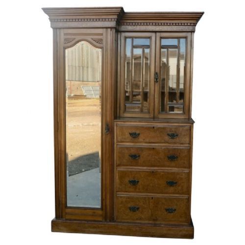 A Charming Single Wardrobe Compactum In Ash And Bur Walnut