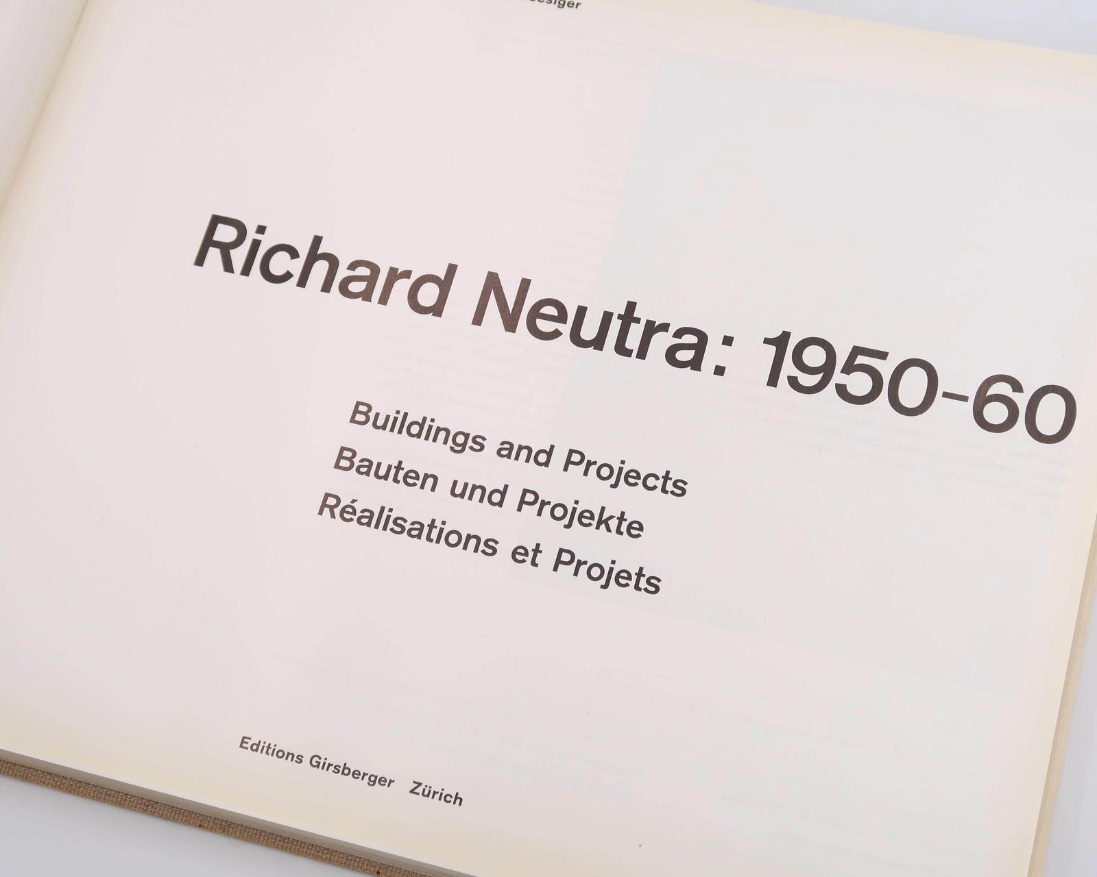 Book : Richard Neutra 1950   60, Buildings And Projects. Girsberger Editions Zurich 1959 / Mid Century Modern Architecture, Modernist photo furniture