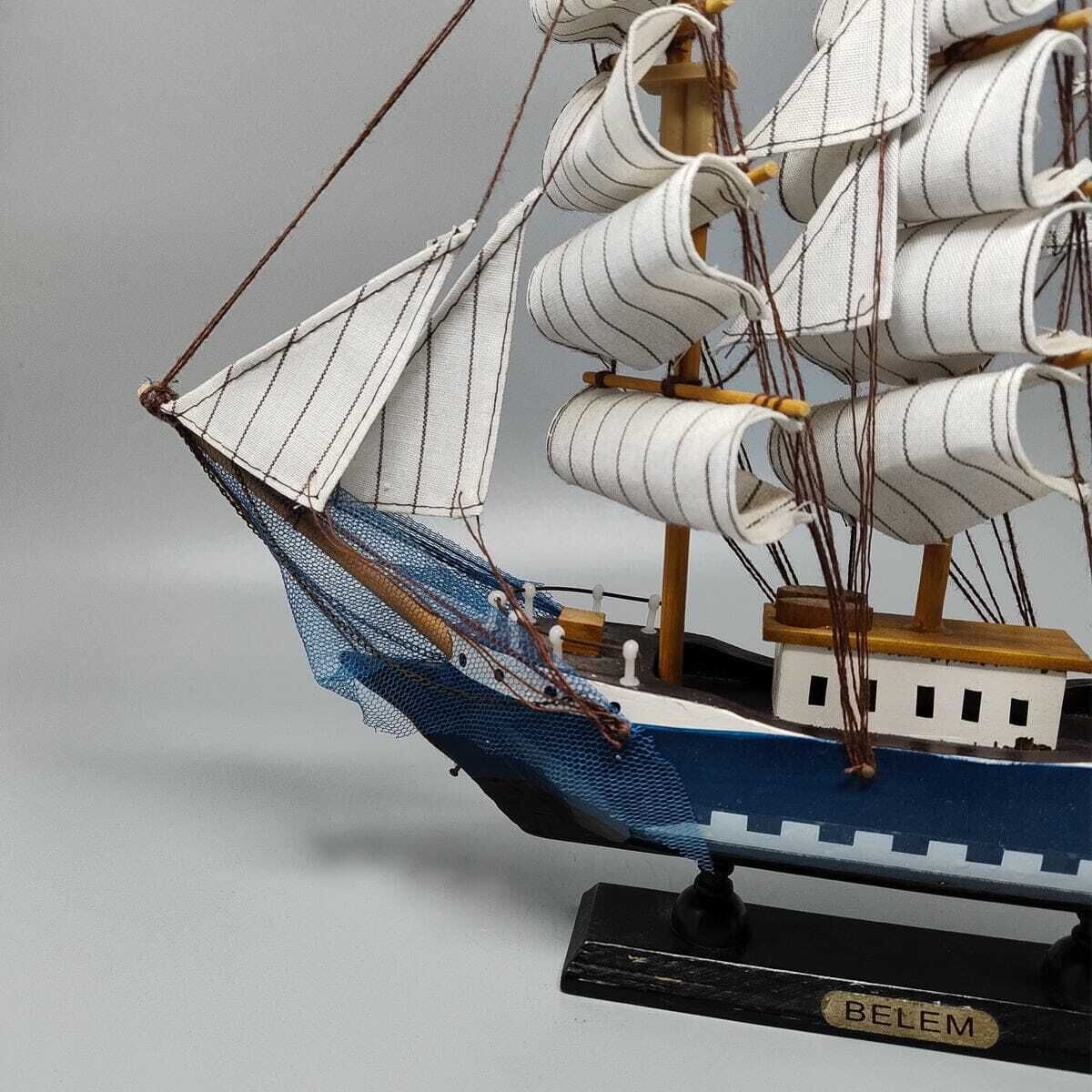 1970s Astonishing Belem Model Ship. Handmade. Made In England photo vinterior