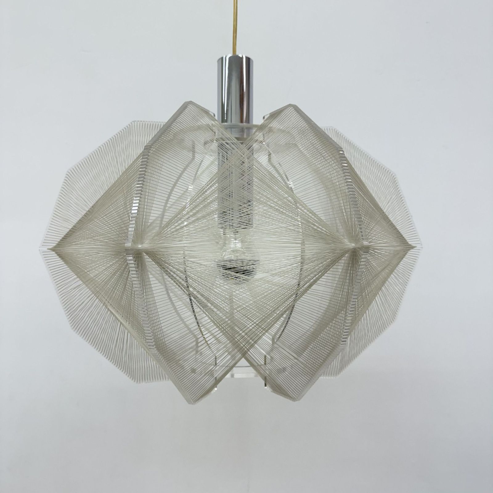 Paul Secon Voor Sompex Hanglamp Van Helder Draad, Jaren 1970, Duitsland photo furniture
