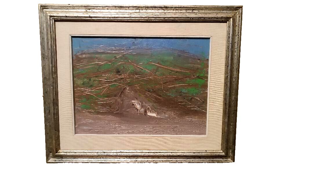 Informal Abstract Painting Giancarlo Zamponi (Pistoia 1939) photo furniture