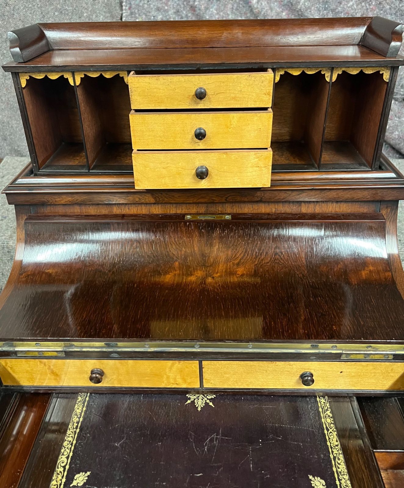 Victorian Rosewood Pop Up Davenport Writing Desk photo buy