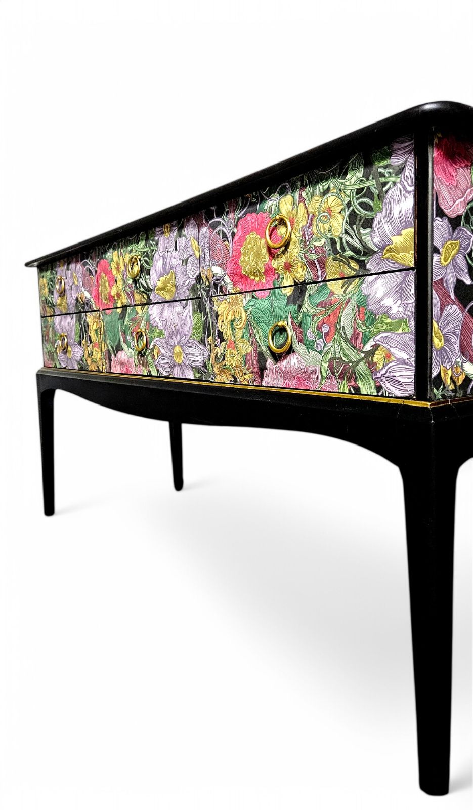 Luxury Vintage Sideboard/ Chest Of Drawers With Timorous Beasties Berkley Blooms photo Furniture