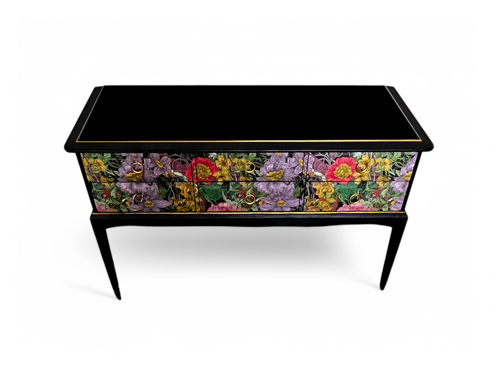 photo furniture Luxury Vintage Sideboard/ Chest Of Drawers With Timorous Beasties Berkley Blooms