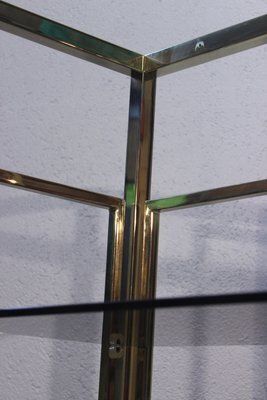 Golden Metal Shelf Attributed To Renato Zevi, Italy, 1970s photo vinterior
