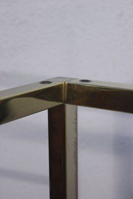 photo furniture Golden Metal Shelf Attributed To Renato Zevi, Italy, 1970s