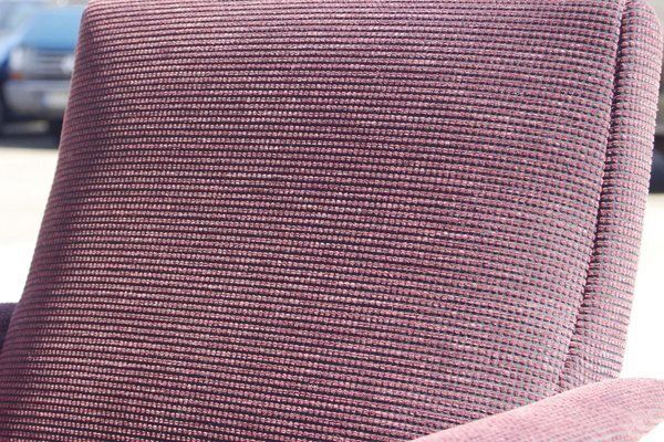 photo vinterior Mid Century Violet Velvet & Corduroy Armchairs, 1950s, Set Of 2