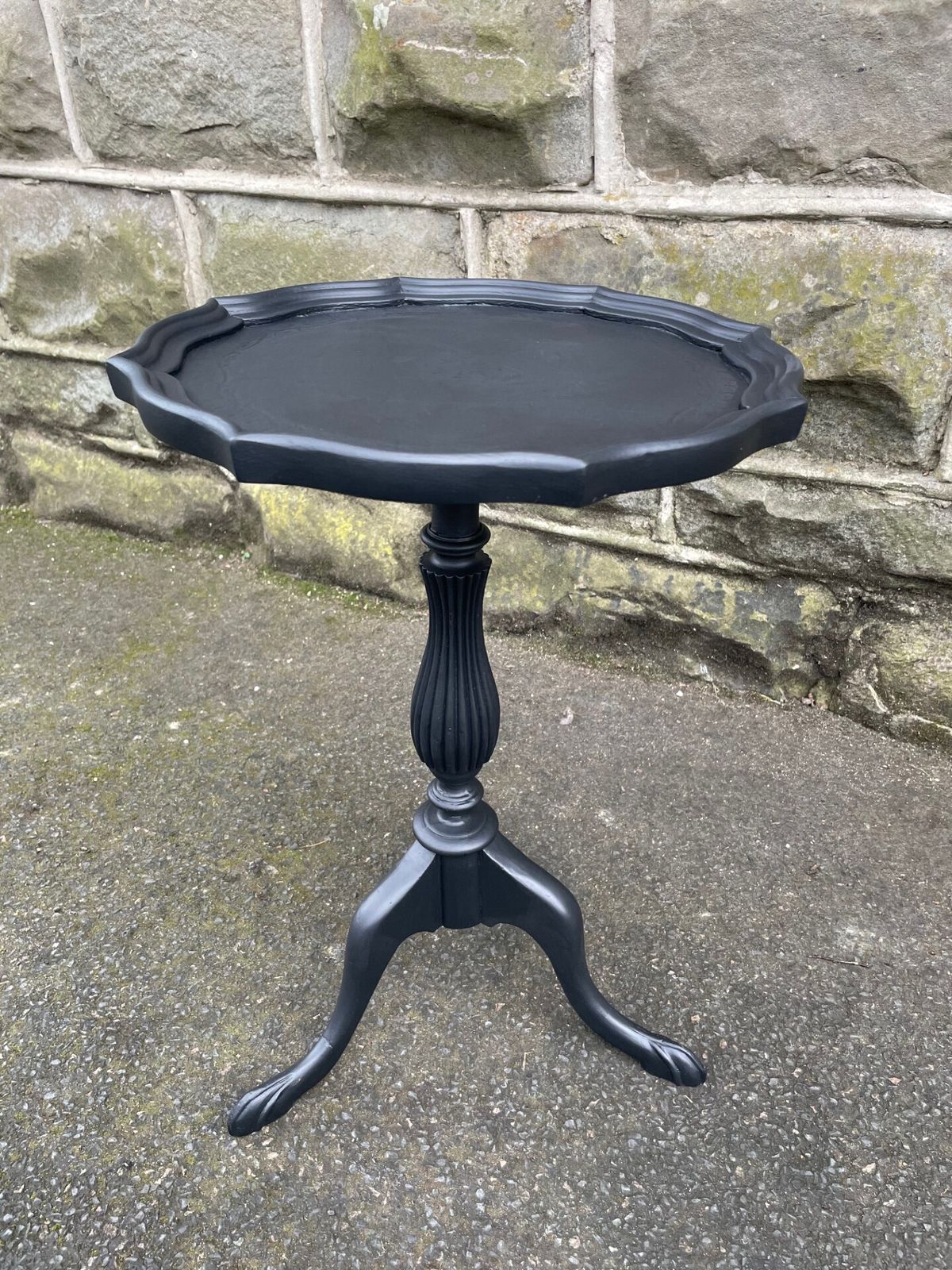 Antique Ebonised Tripod Wine Table
