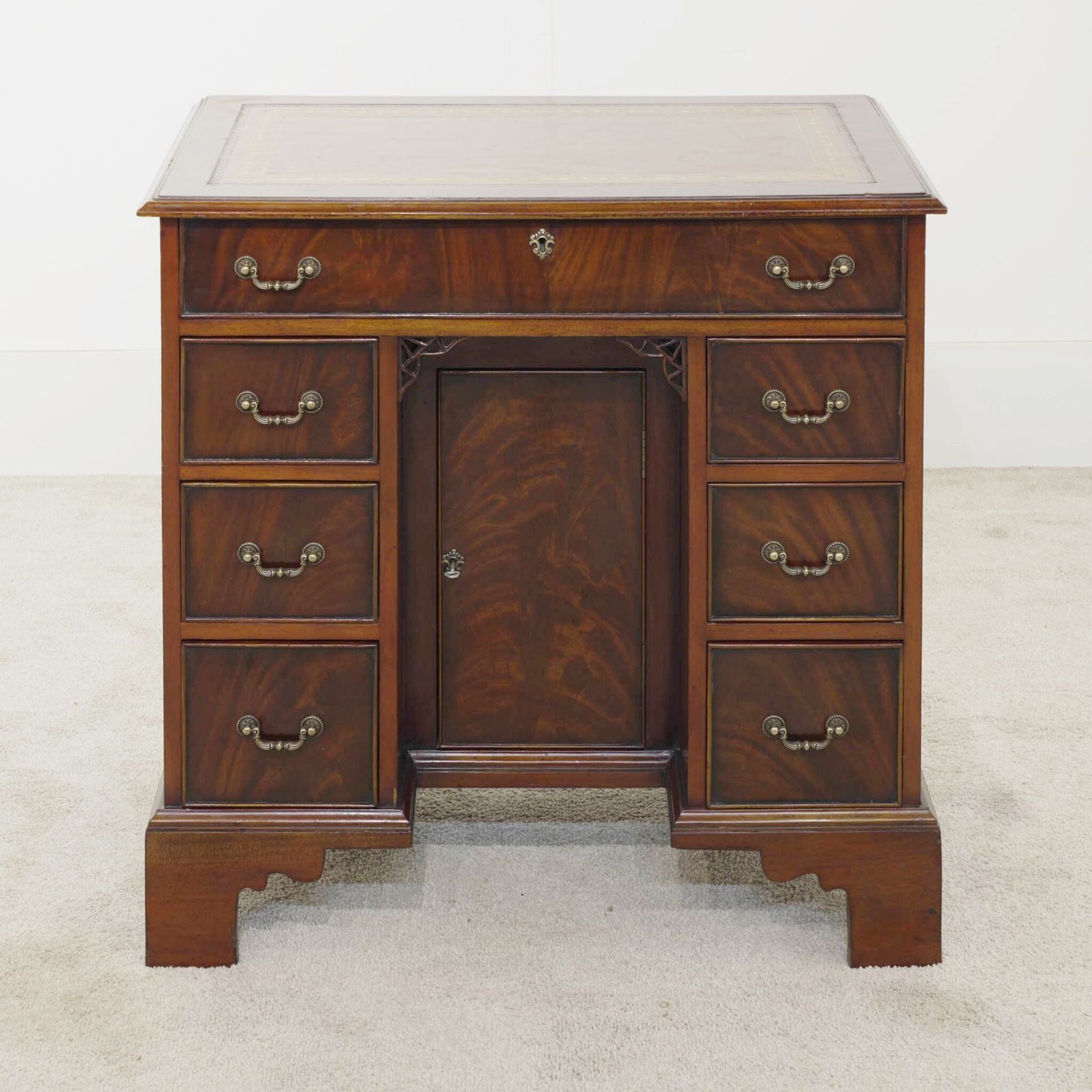 Georgian Revival Knee Hole Desk Mahogany