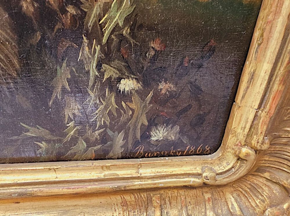 A Gorgeous 19th Century Oil On Canvas Painting photo furniture