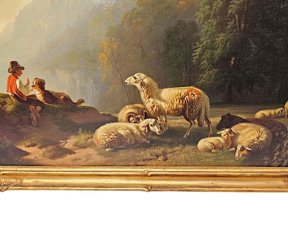 A Gorgeous 19th Century Oil On Canvas Painting photo 4118.223