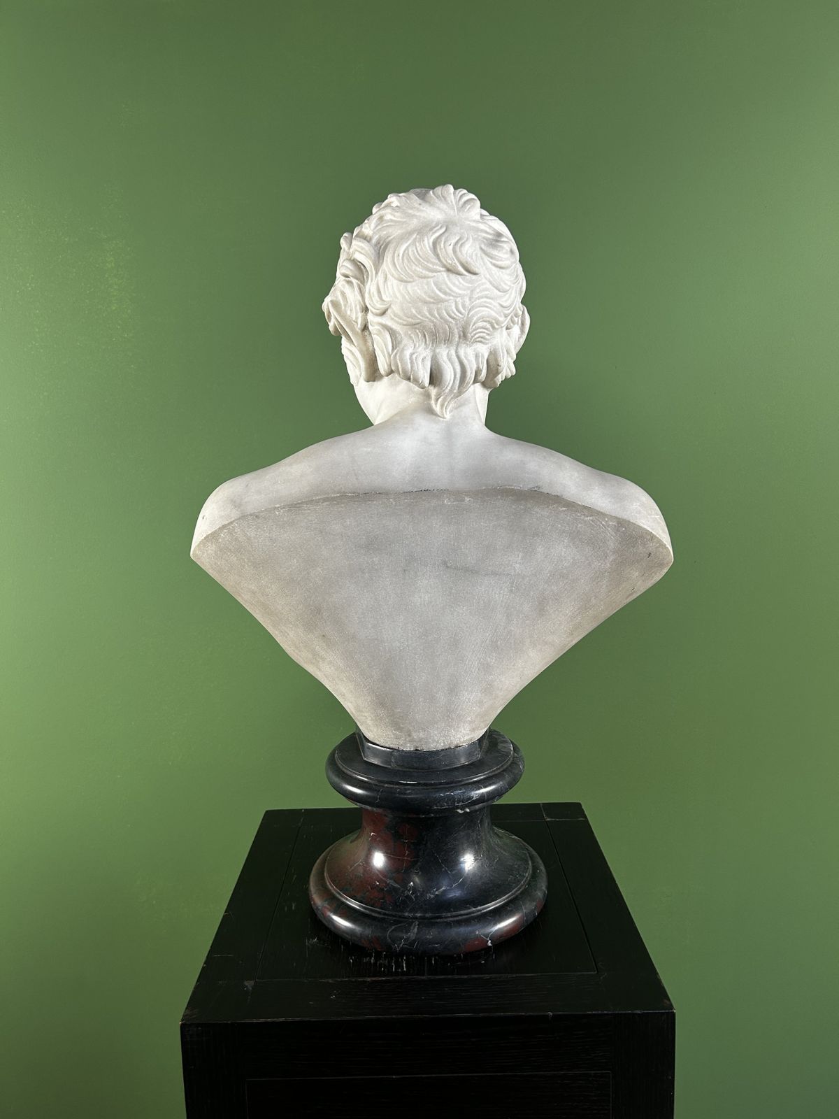 photo for sale 19th Century Italian Marble Bust Of The Albani Faun