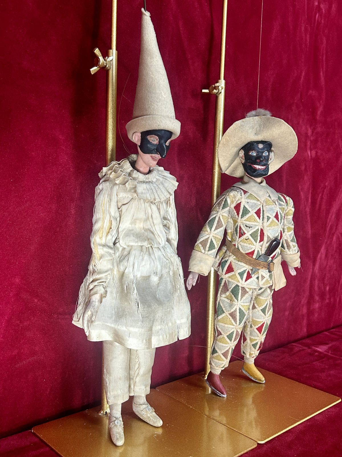 Very Rare Museum Quality Collection Of 16 Venetian Marionette Puppets From 18th Century Commedia Dell’arte Theatre Venice photo buy