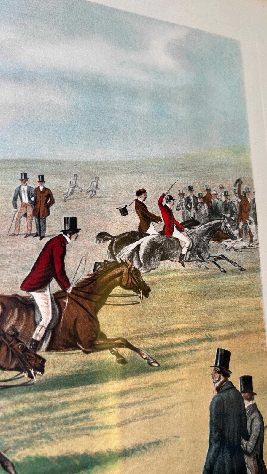 1848 Framed Lithograph "The Oxford Drag 2" By C. R. Winter – Antique Equestrian Print photo buy