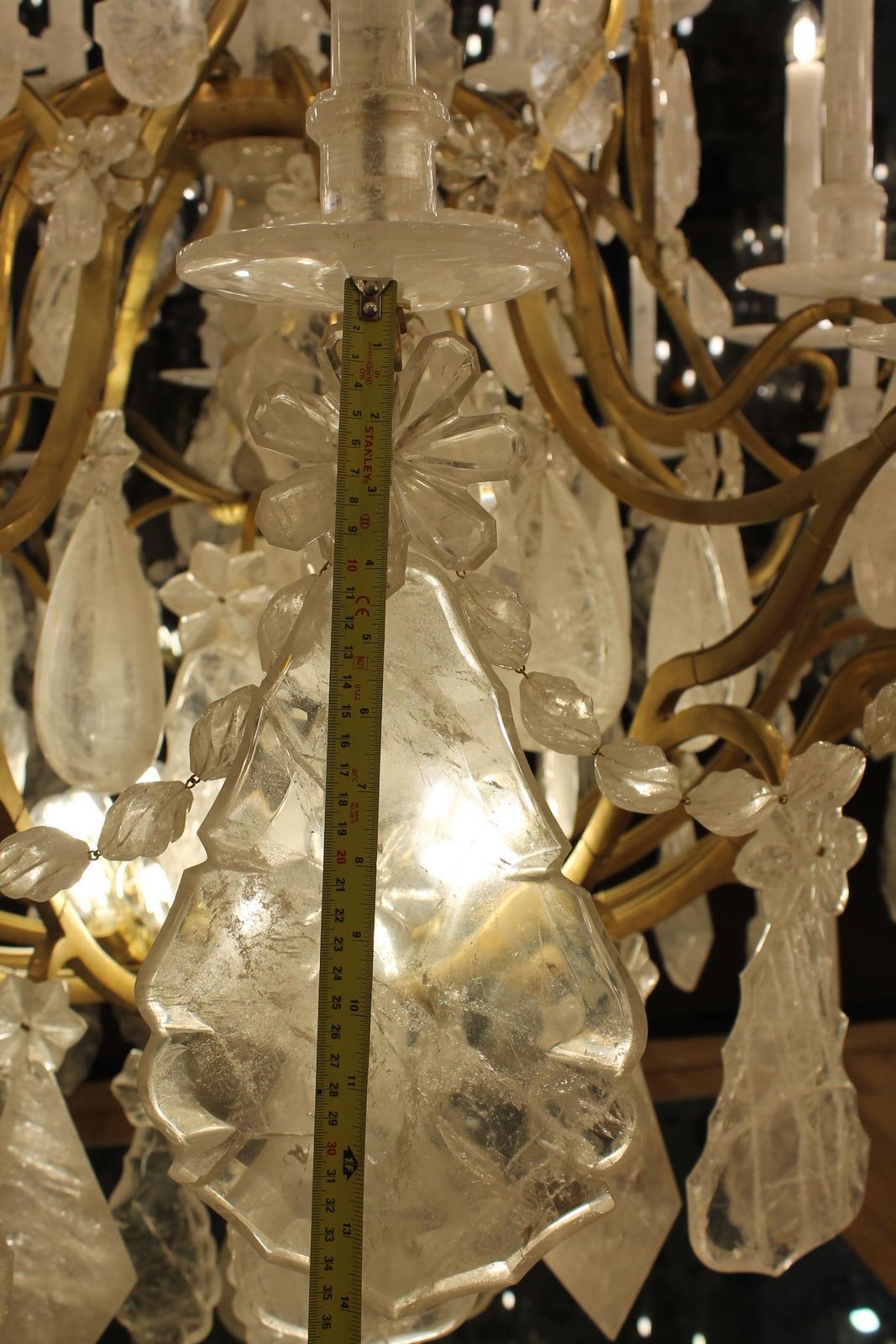 photo vinterior Unique Single   Imposing Rock Crystal Louis XV Style Cage Chandeliers H300cm W180cm