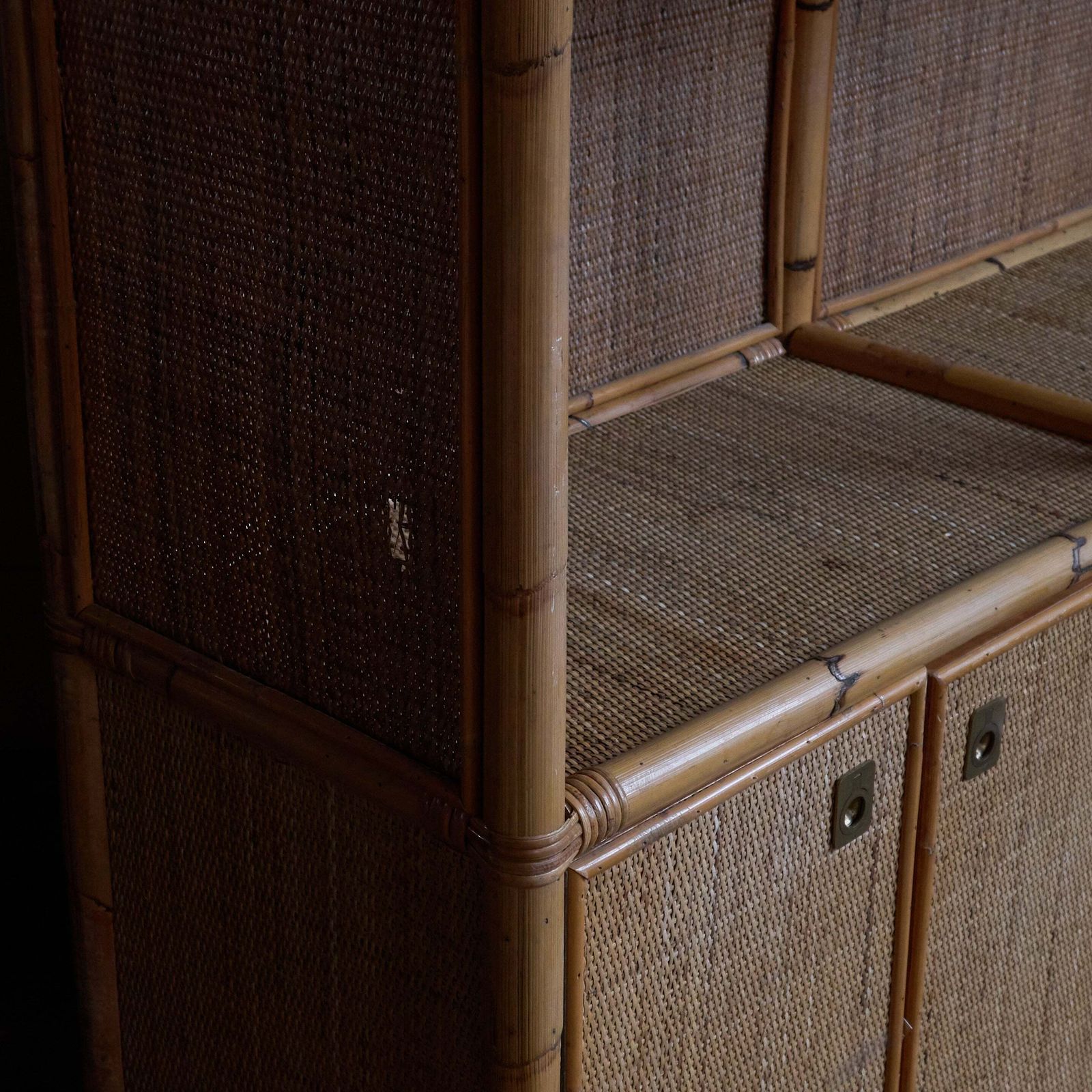 photo for sale Bamboo Shelving Unit   Attributed To Dal Vera