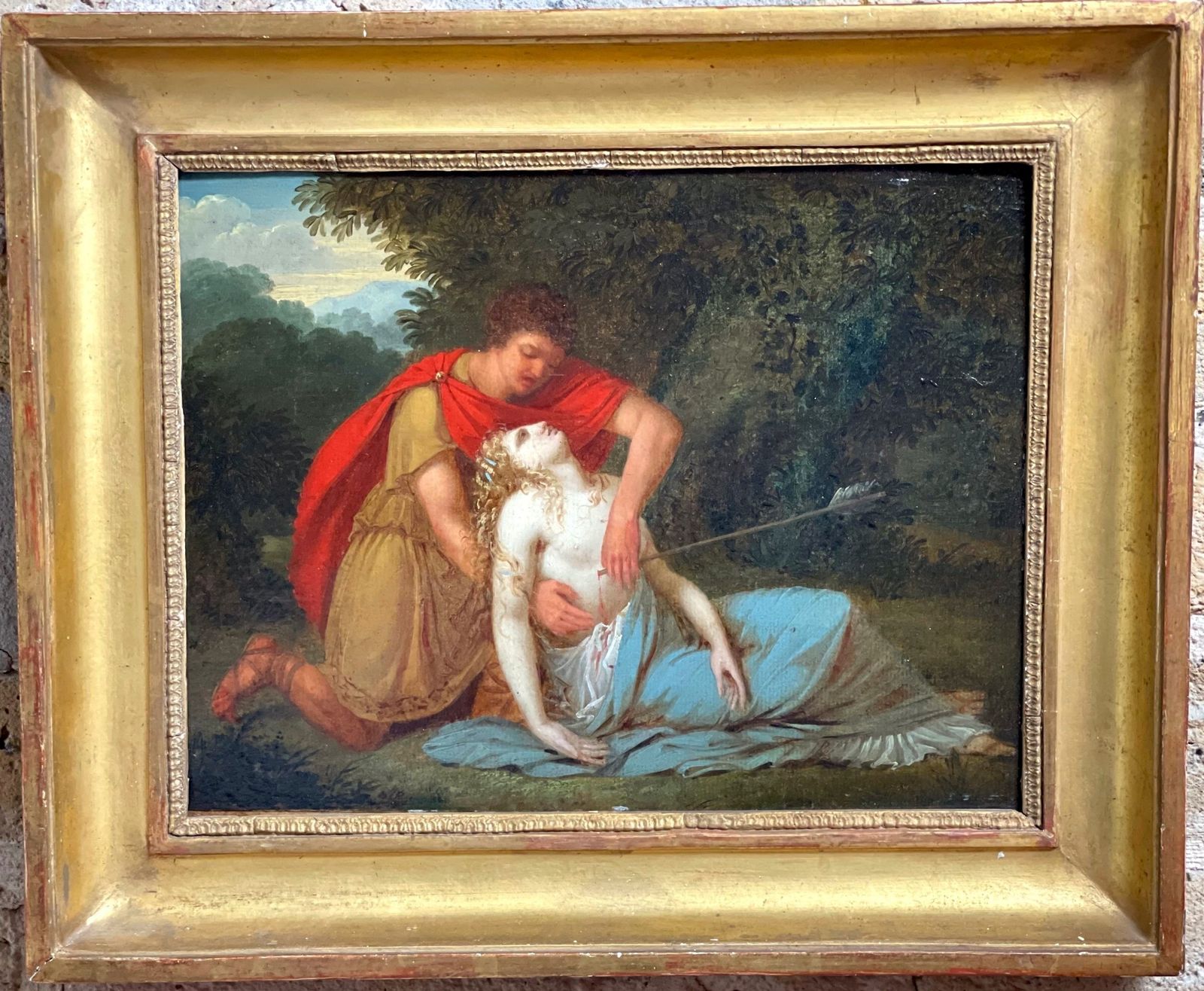 19th Century Oil Painting Attributed To Charles Meynier   Morte De Procris (The Death Of Procris) photo Art