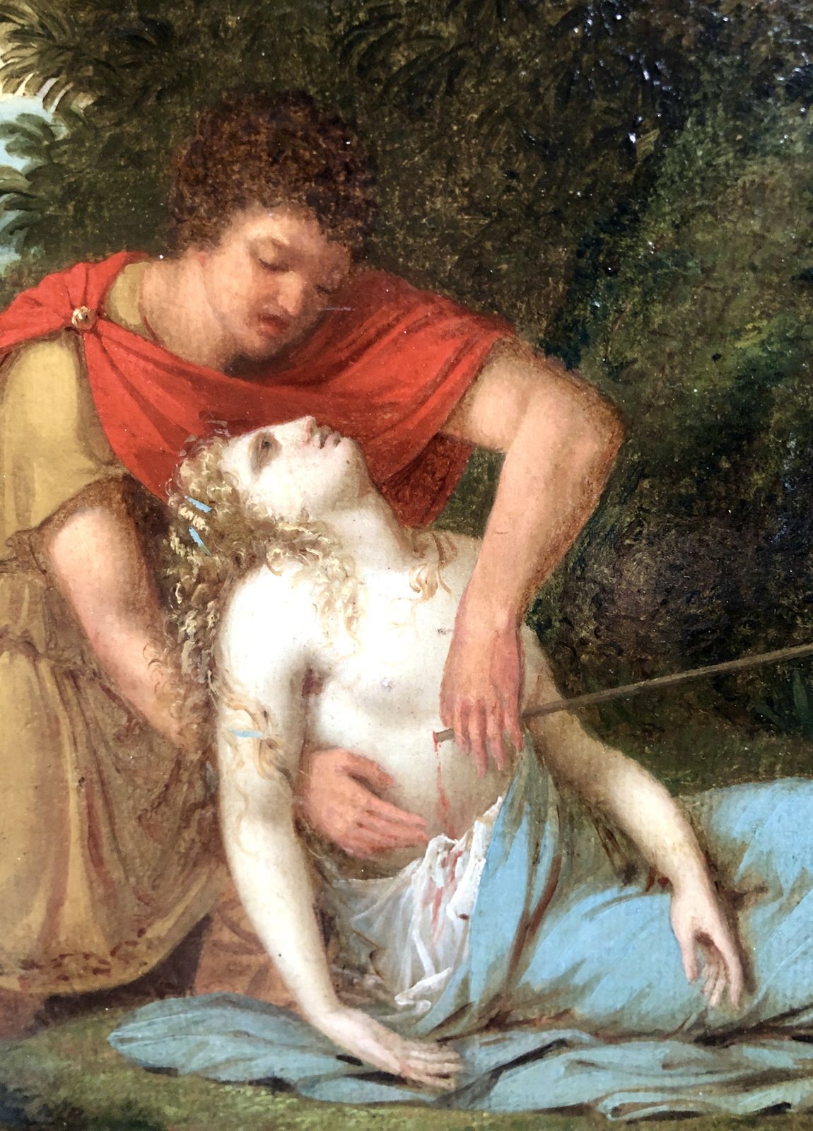 19th Century Oil Painting Attributed To Charles Meynier   Morte De Procris (The Death Of Procris) photo 3975.0