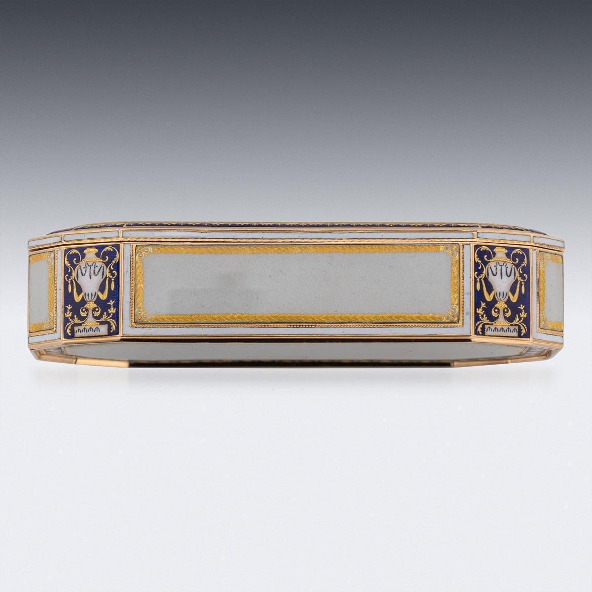 18th Century German 18k Gold & Enamel Snuff Box, Freres Jordan, Hanau C.1790 photo 16891.0