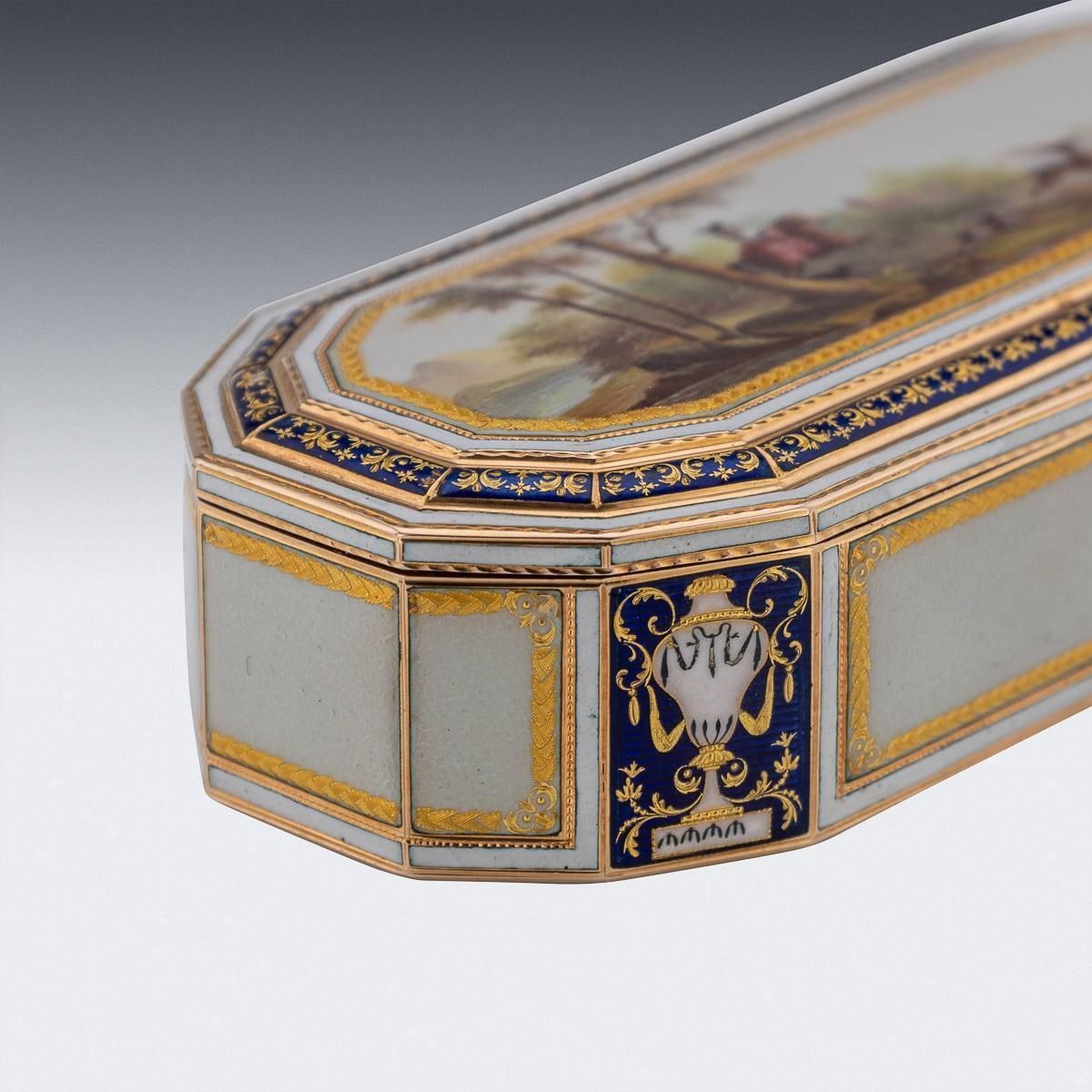 18th Century German 18k Gold & Enamel Snuff Box, Freres Jordan, Hanau C.1790 photo buy
