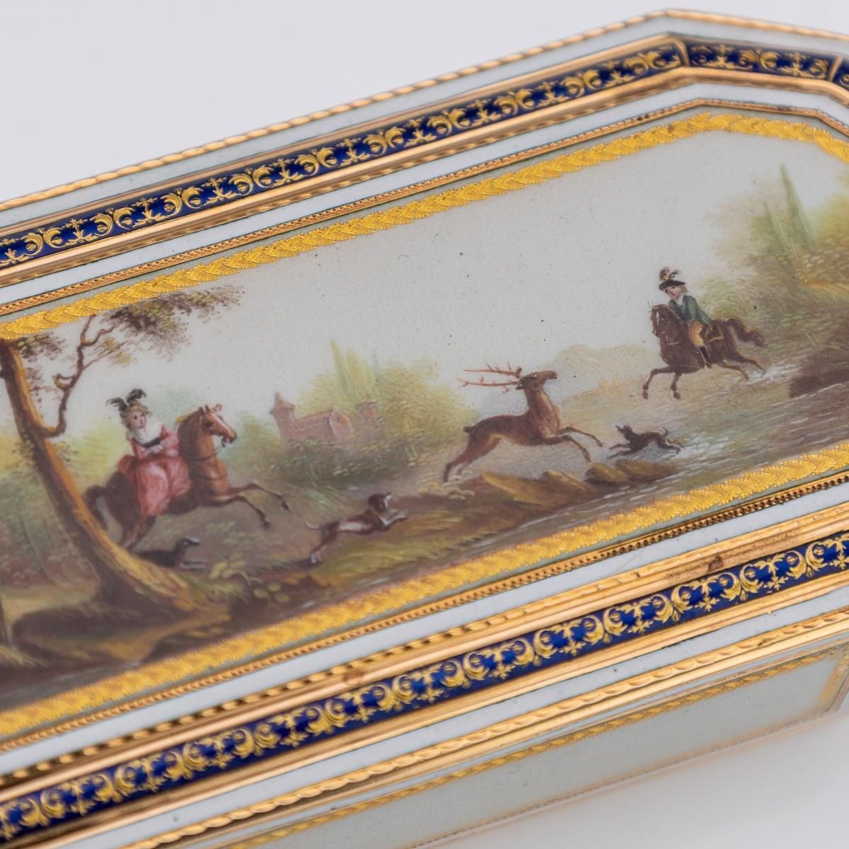 16891.0 18th Century German 18k Gold & Enamel Snuff Box, Freres Jordan, Hanau C.1790 photo