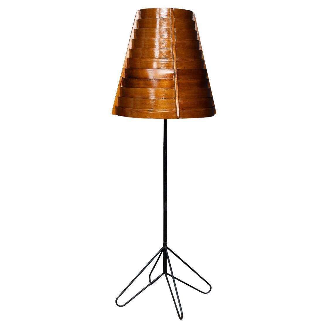 Vintage 20th Century Swedish Floor Lamp By Hans Agne Jakobsson C.1950