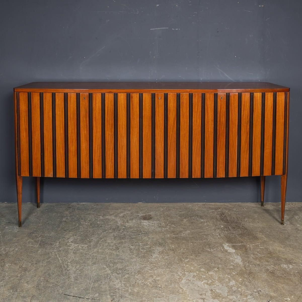 Mid 20th Century Italian Striped Wooden Buffet By Paolo Buffa C.1950 photo furniture