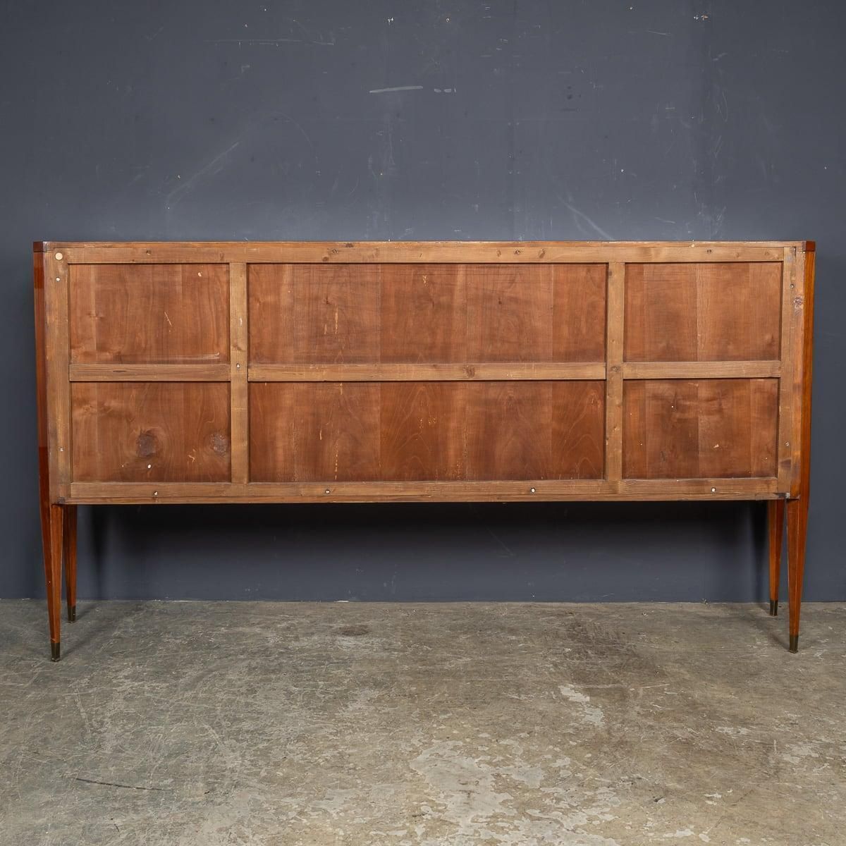 Mid 20th Century Italian Striped Wooden Buffet By Paolo Buffa C.1950 photo vinterior