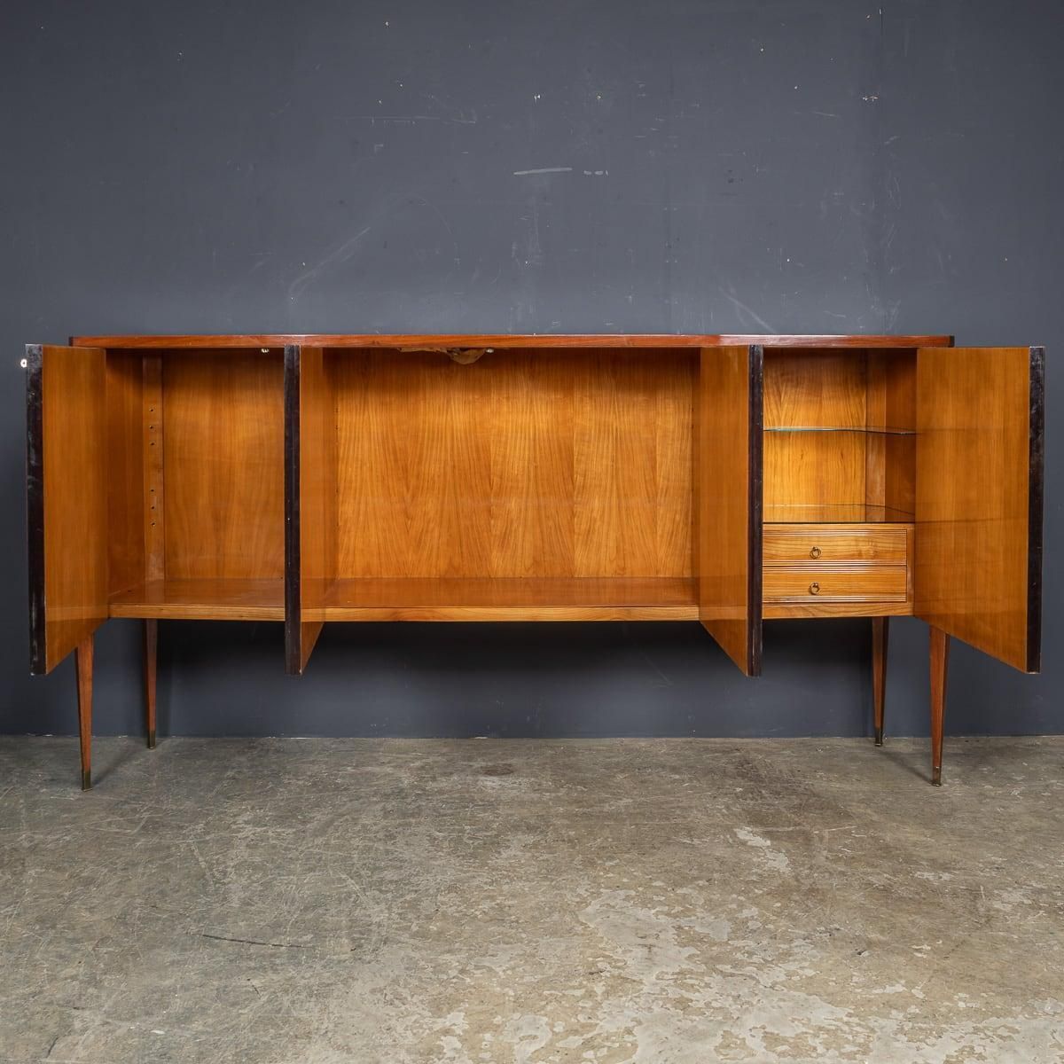 Mid 20th Century Italian Striped Wooden Buffet By Paolo Buffa C.1950 photo buy