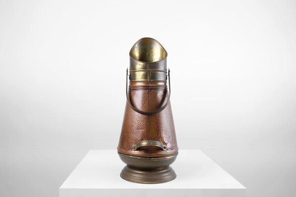 photo for sale Copper Umbrella Stand With Embossed Image Of Rubbens, France, 1900s