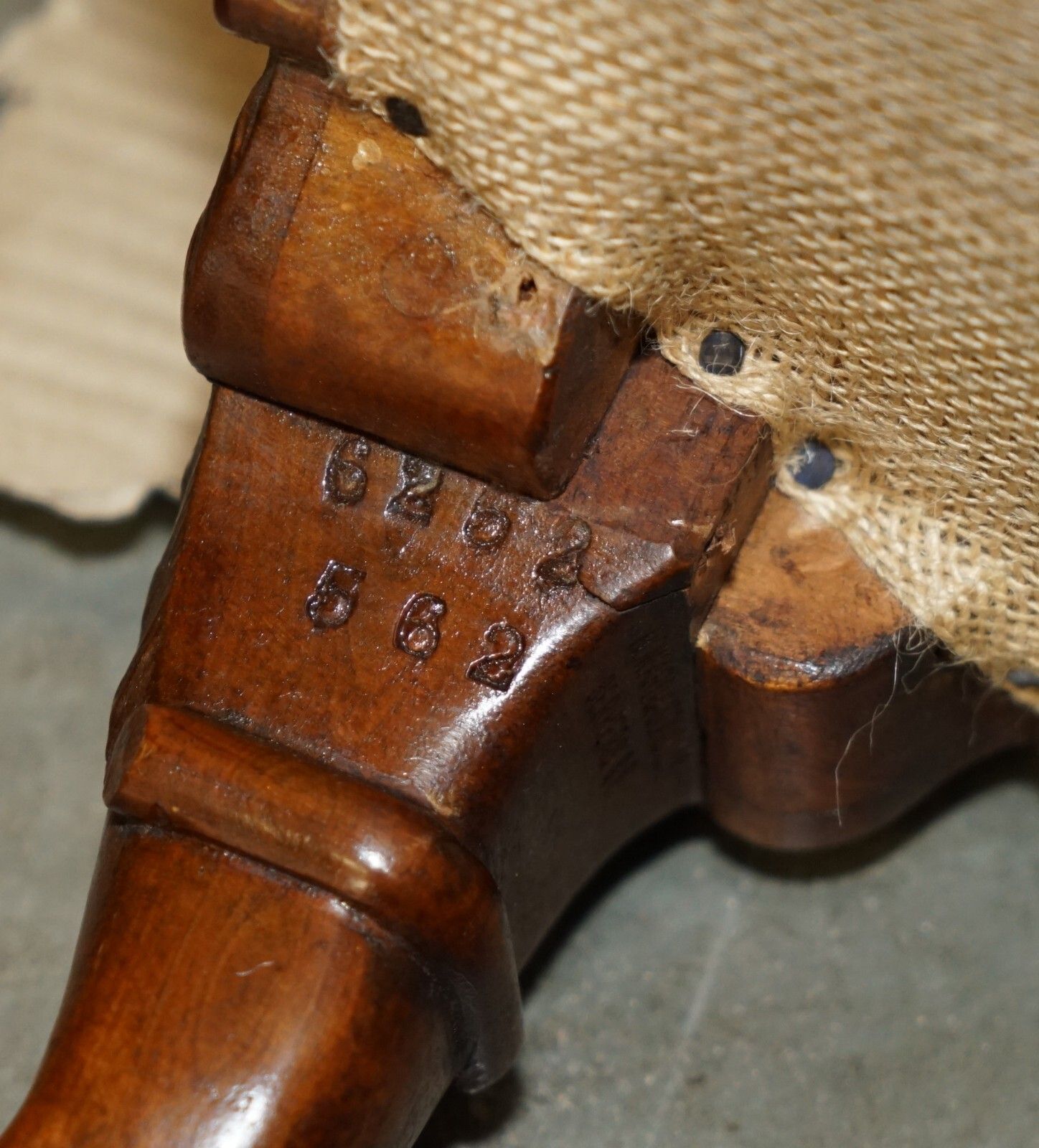 Fully Restored Antique Howard & Son's Claw & Ball Feet Armchair Ticking Fabric photo for sale