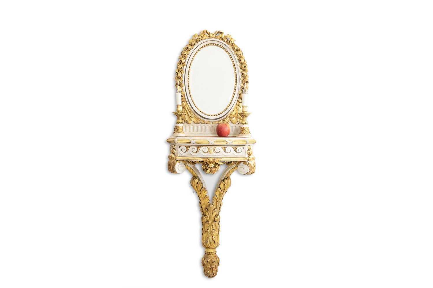 Console In Gilded And Lacquered Wood In Louis XVI Style. Circa 1900. photo furniture