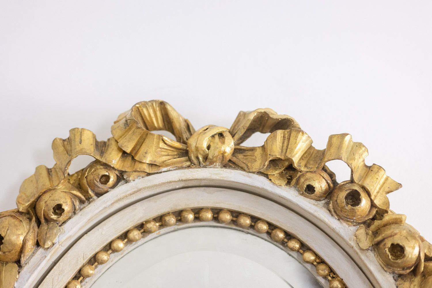 Furniture Console In Gilded And Lacquered Wood In Louis XVI Style. Circa 1900. photo
