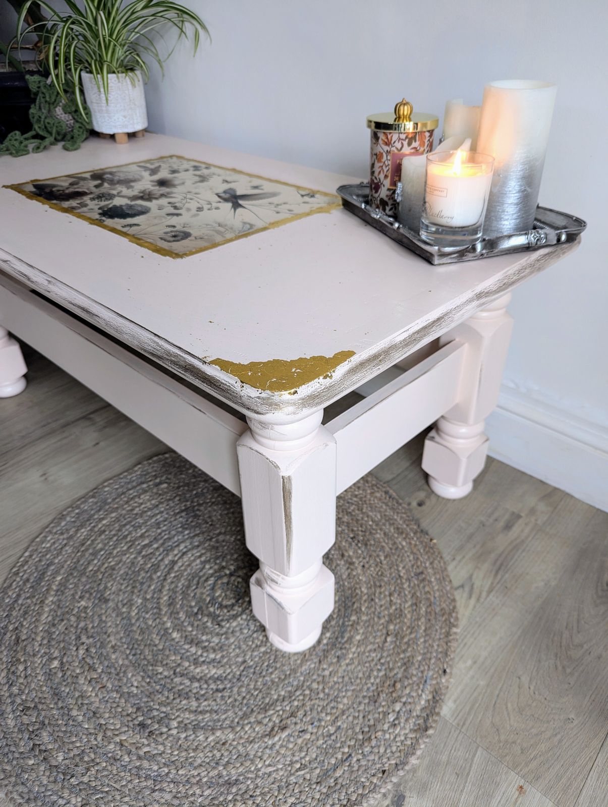 Upcycled Coffee Table Frenchic Sweet Cheeks Pink photo Furniture