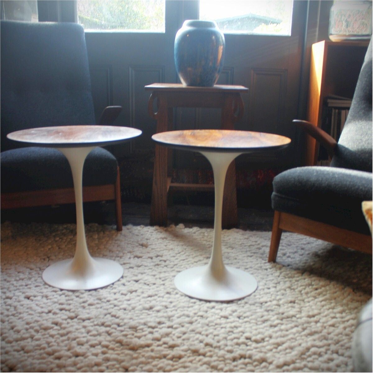 Pair Of Arkana Tulip Based Rosewood Side Tables photo 1200.0