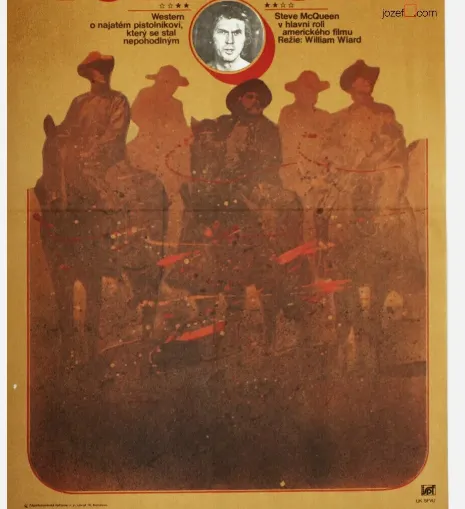 Steve Mcqueen Collection 3 X Movie Posters, 1970s / 1980s Original Czech Graphic Design photo for sale