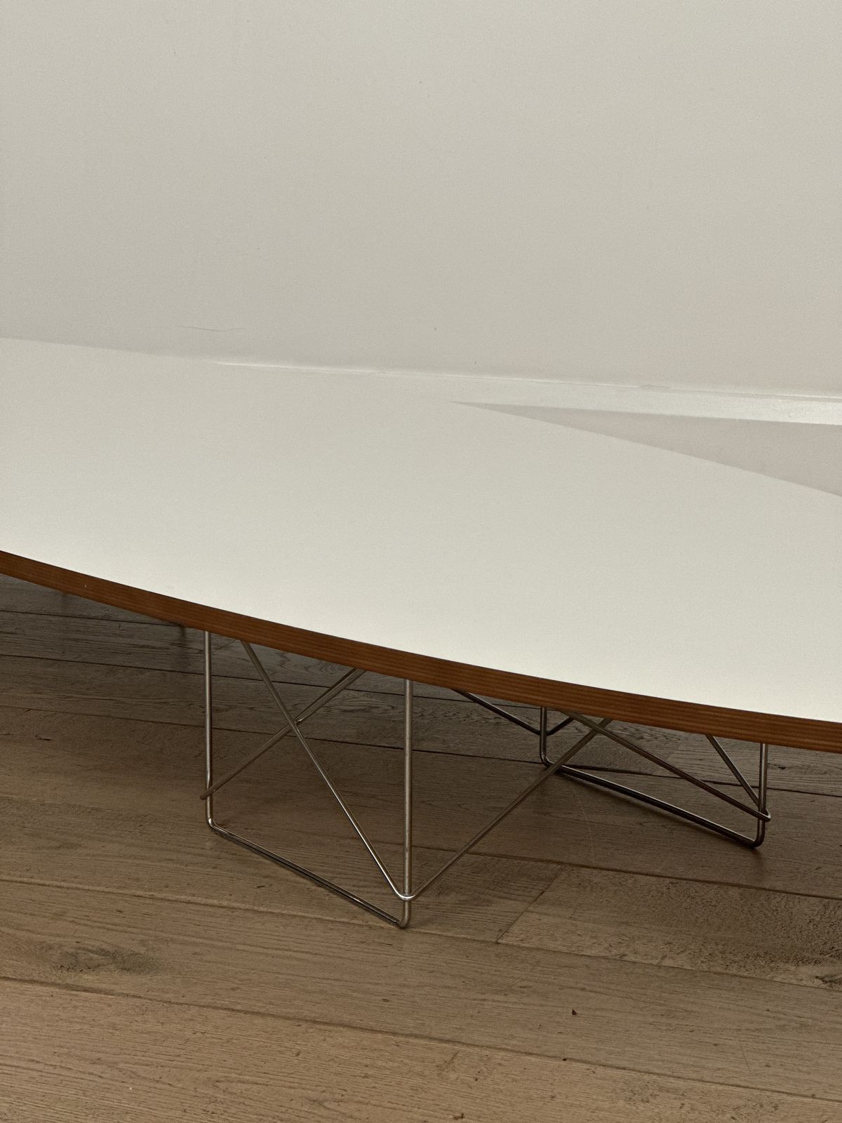 Vitra, Eames Elliptical Etr White Coffee Table, 226x74cm photo furniture