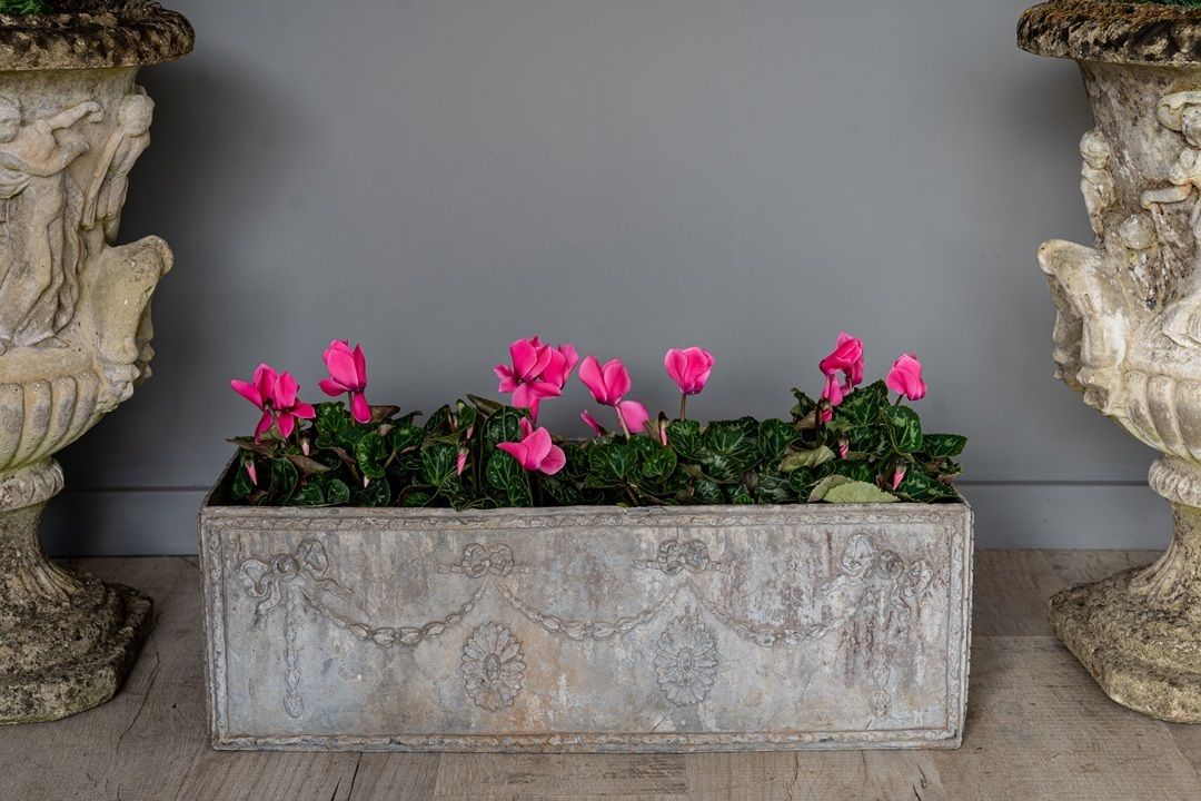 Antique Lead Rectangular Planter photo 660.0