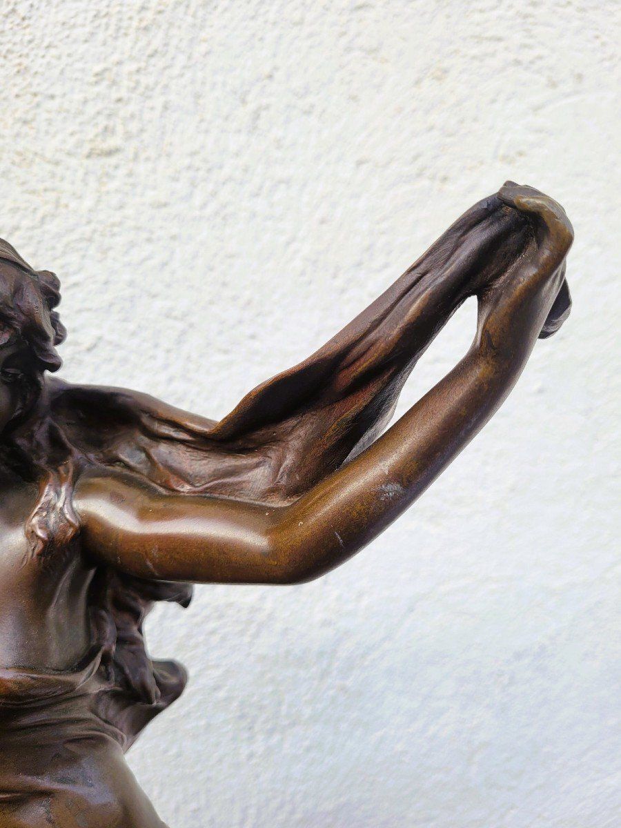 E Marioton, Pompeian Dancer, Signed Bronze, Late 19th Early 20th Century photo for sale