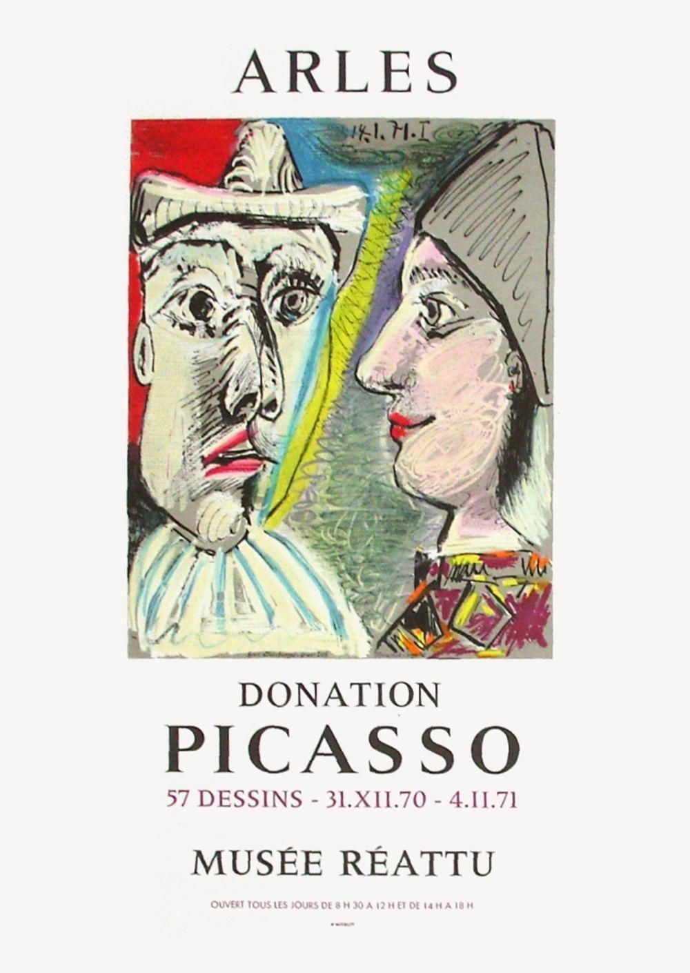 1971 After Pablo Picasso Réattu Museum Lithograph Poster photo furniture