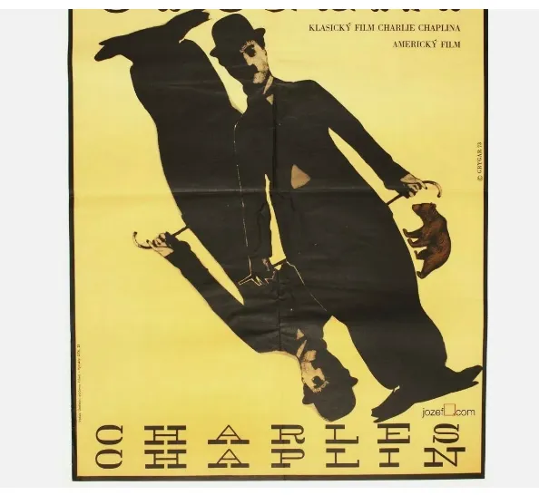 Charlie Chaplin Collection 4 X Large Movie Posters, Original Design Milan Grygar photo for sale