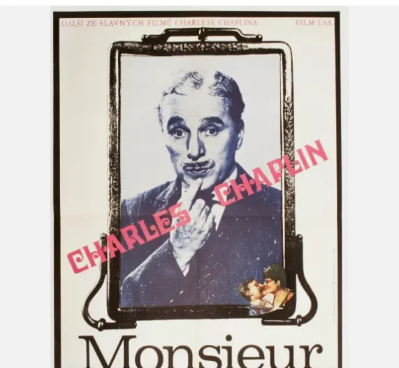 670.0 Charlie Chaplin Collection 4 X Large Movie Posters, Original Design Milan Grygar photo