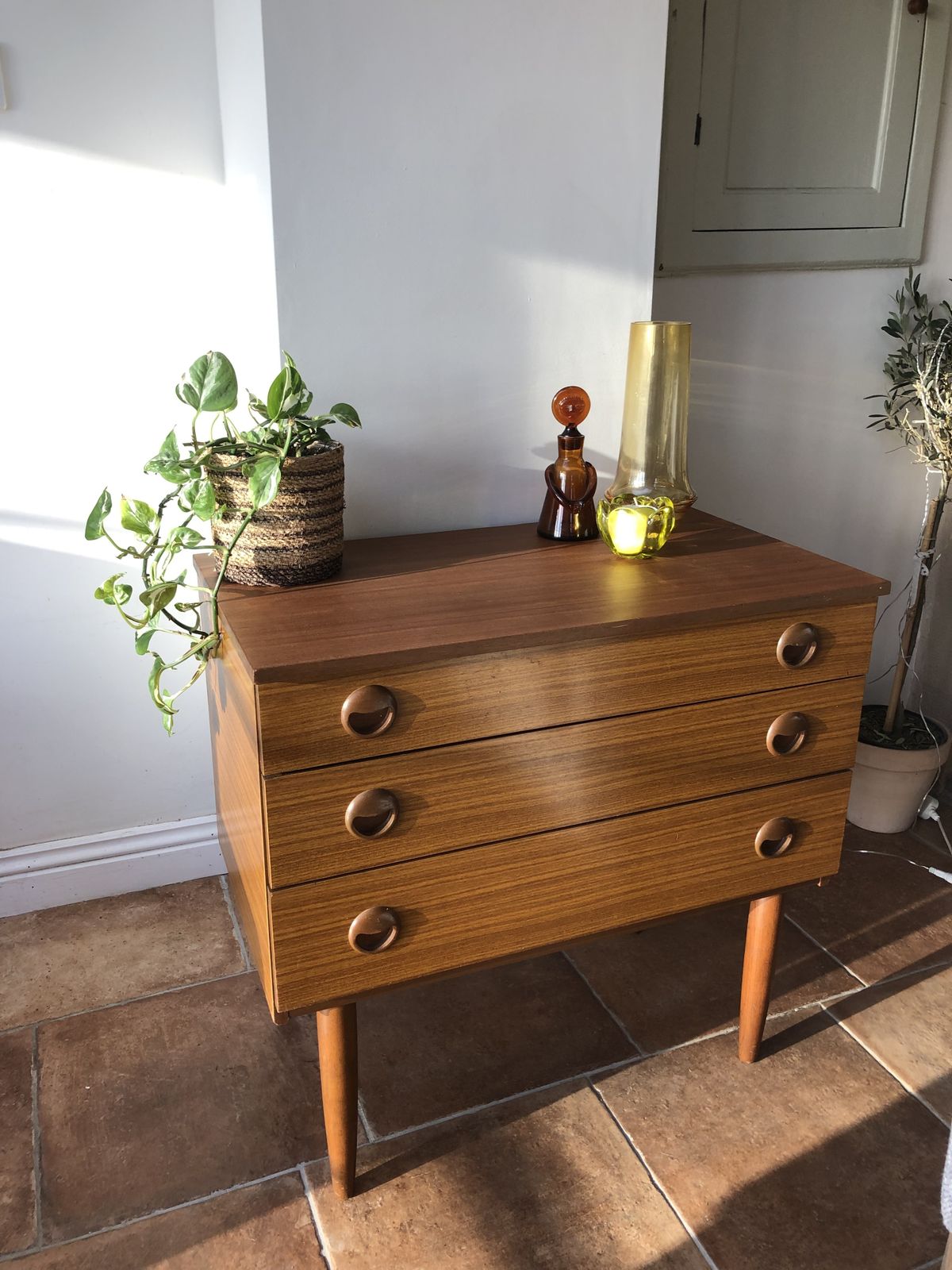 Schrieber Mid Century Teak Chest Of Drawers
