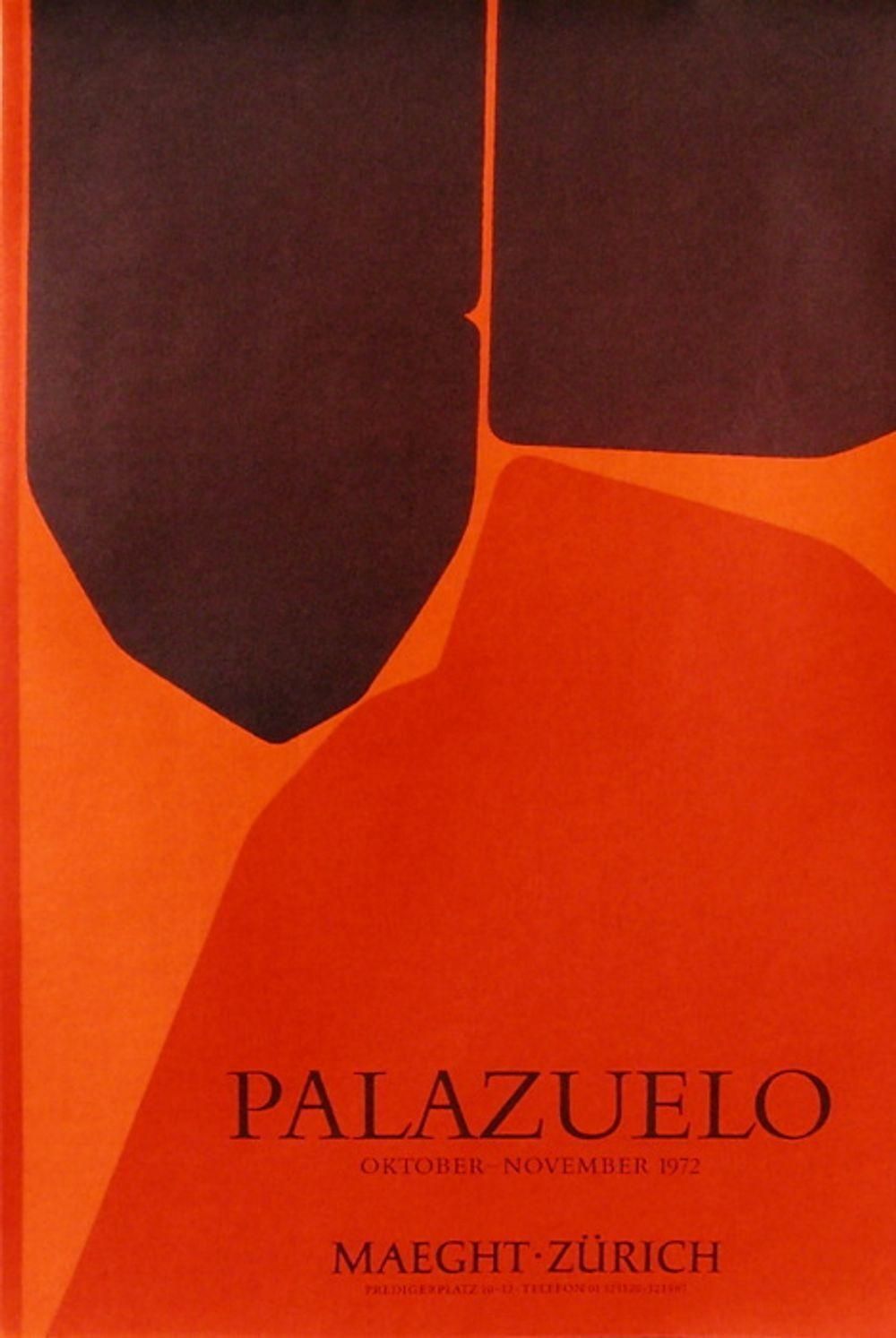 1972 Pablo Palazuelo Maeght Zürich Lithograph Poster photo furniture