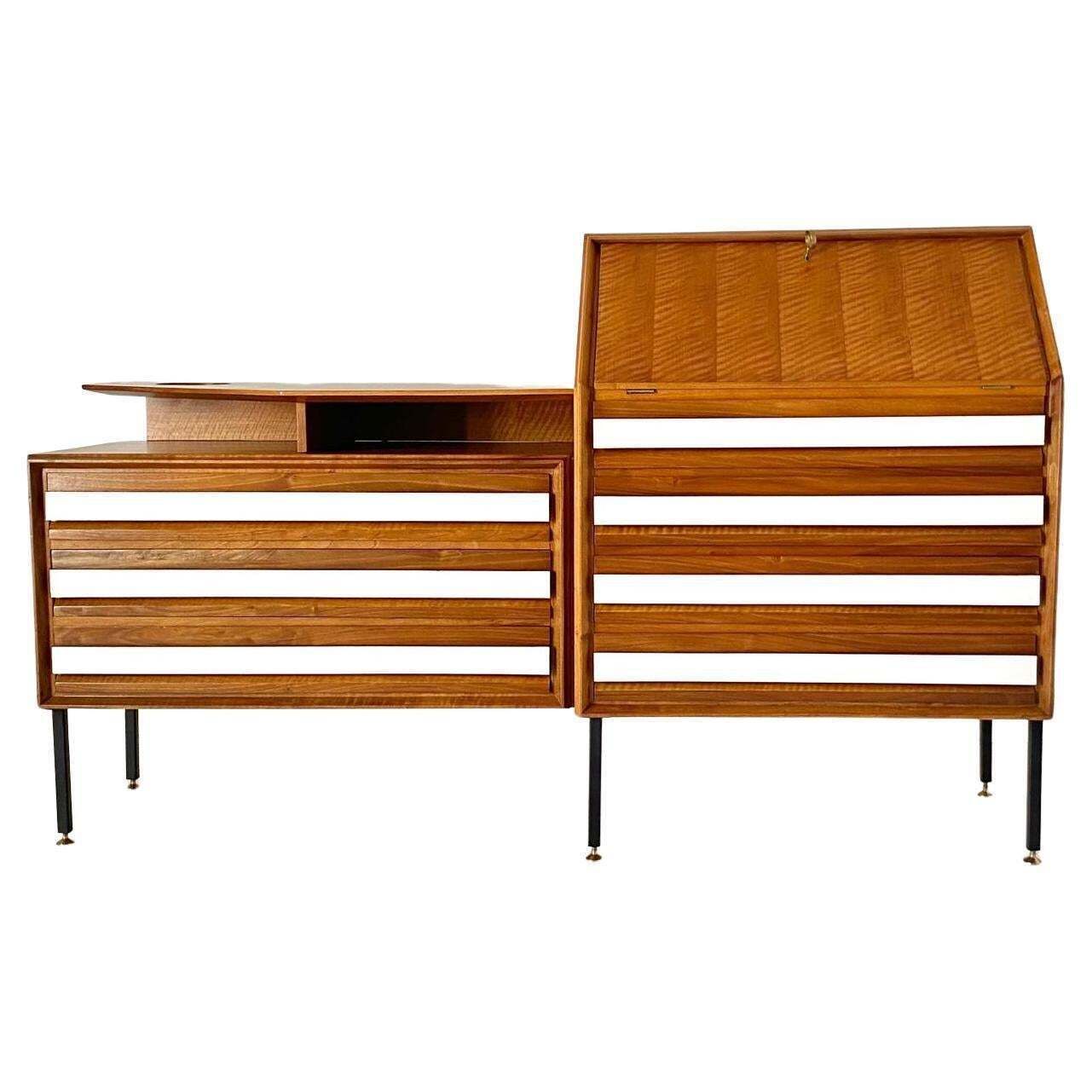 Mid Century Modern Dressoir Met Lades In De Stijl Van Gio Ponti, Consorzio Esposizione Mobili Cantù, Italië 1960 photo buy